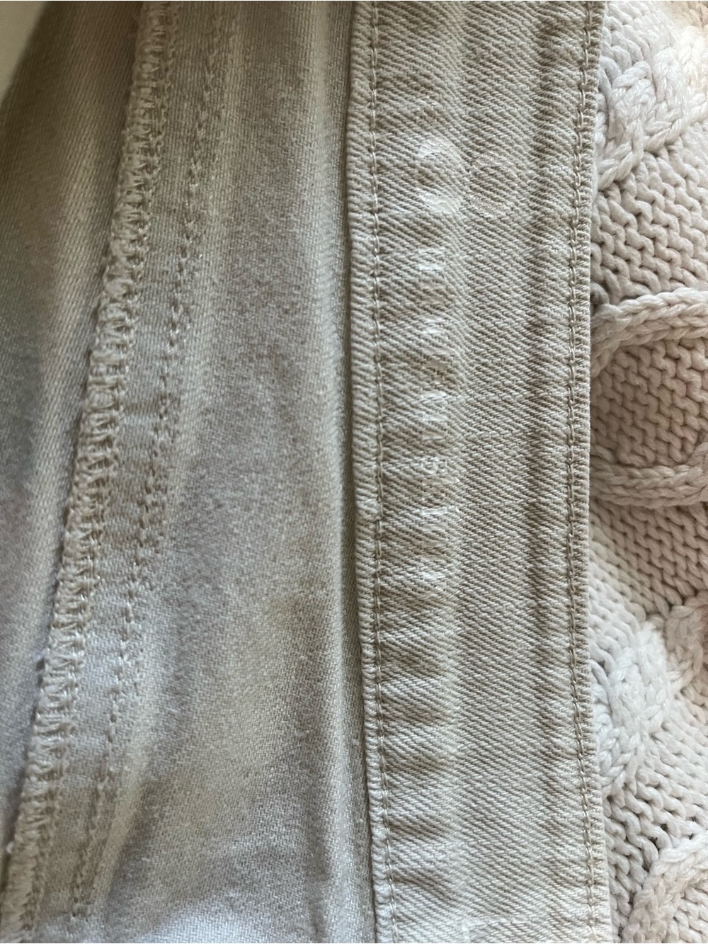 Loft Light Ivory Slim Zip-Pocket Ankle Pants with Fray Modern Skinny SZ 8 - Picture 9 of 15